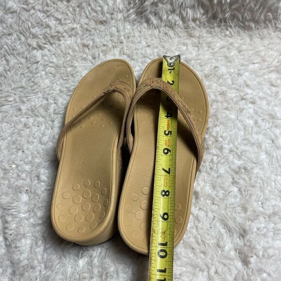 VIONIC High Tide Orthotic tan cork Flip Flop Wedge Thong Sandals Women S… - Picture 10 of 10
